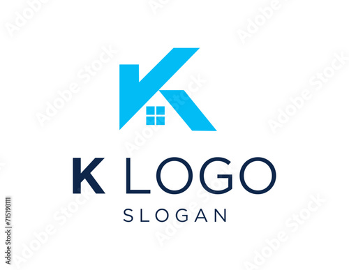 The logo design is about Letter K and was created using the Corel Draw 2018 application with a white background.