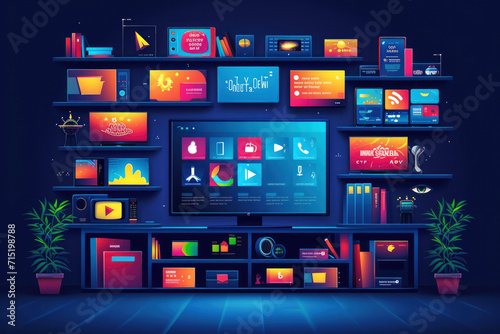 Apps and App Stores: Similar to smartphones and tablets, smart TVs have their own app stores where users can download and install various applications. photo