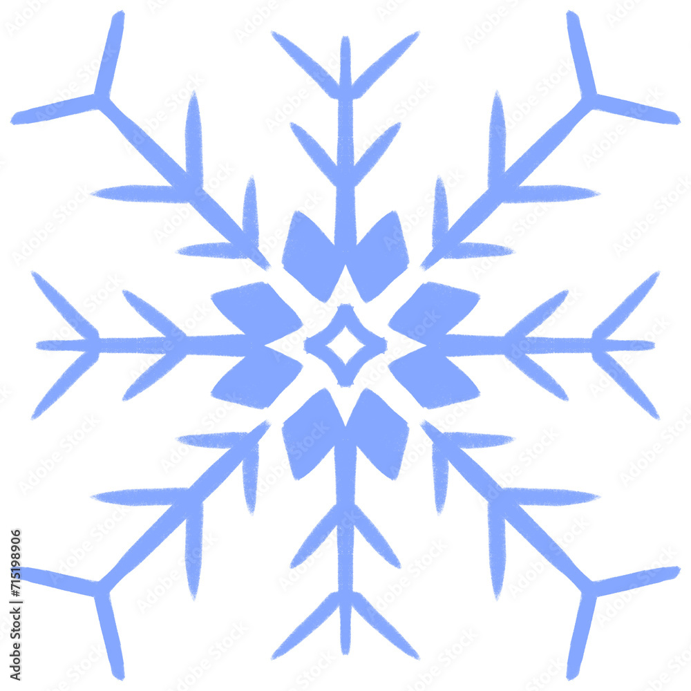 Winter Wonderland Vector Pattern with Blue Snowflakes on Seamless White Background – Christmas Holiday Decoration Illustration