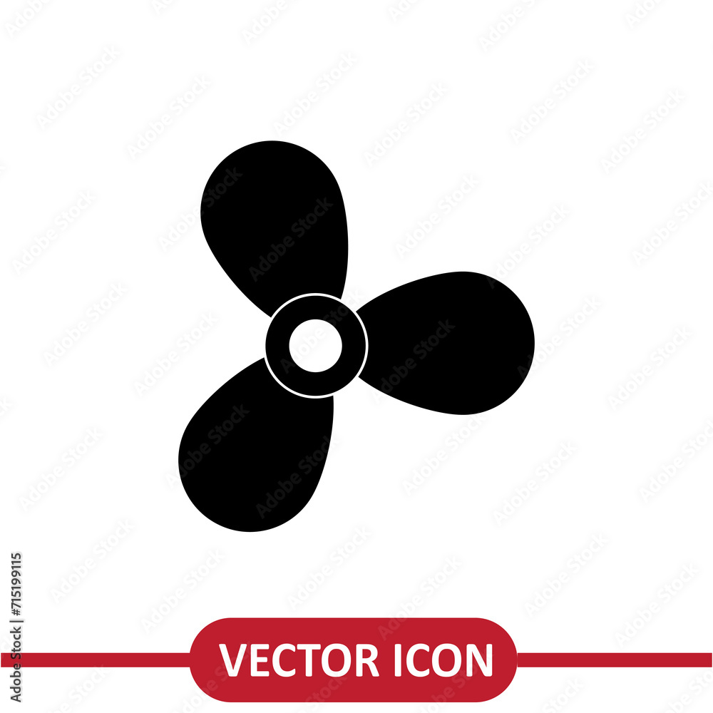 Propeller Icon. Fan sign simple illustration on white background..eps