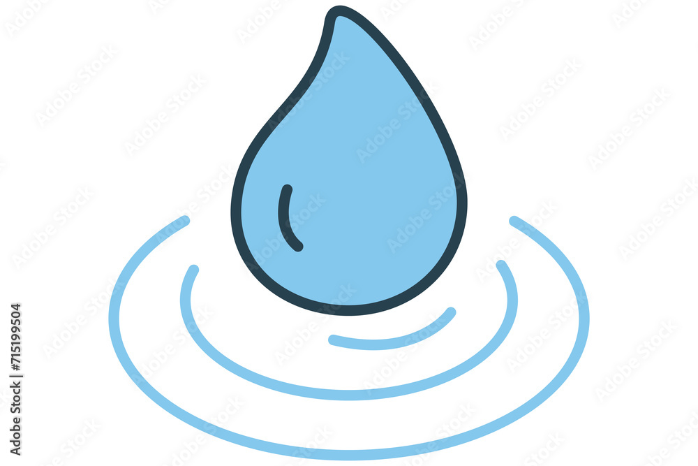 Droplet icon. icon related to hydration and skincare. flat line icon style. element illustration Droplet icon. icon related to hydration and skincare. flat line icon style. element illustration