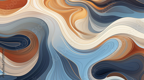 art therapy digital pattern, designed to mesmerize and relax, its flowing shapes and soothing colors photo