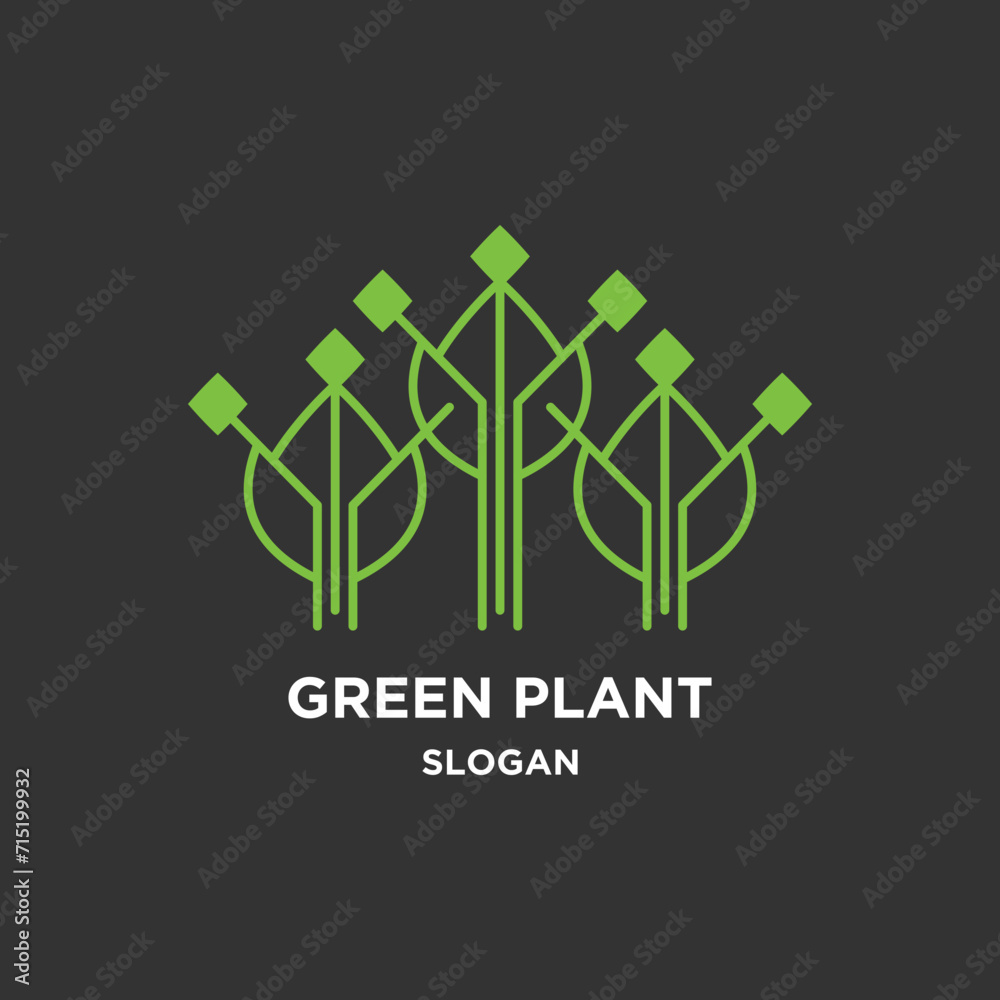 Eco green plant logo Eco green plant logo