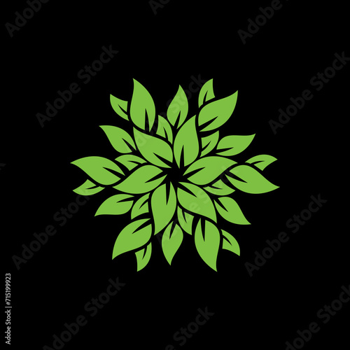 Abstract floral background with leaves