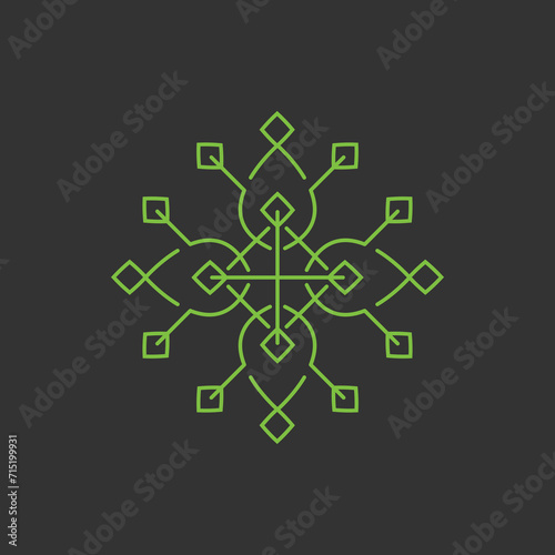Abstract floral background with leaves