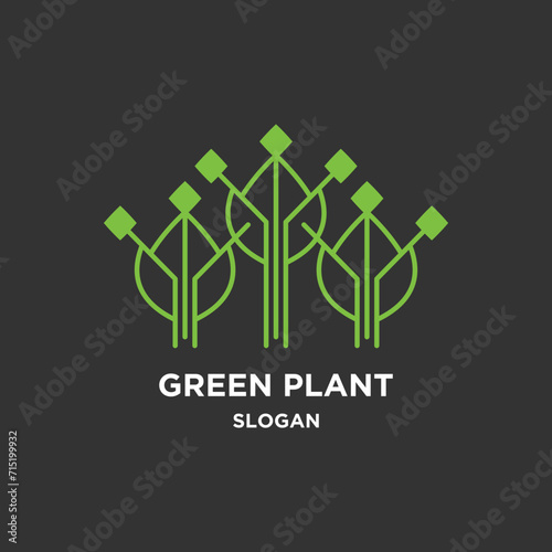 Eco green plant logo