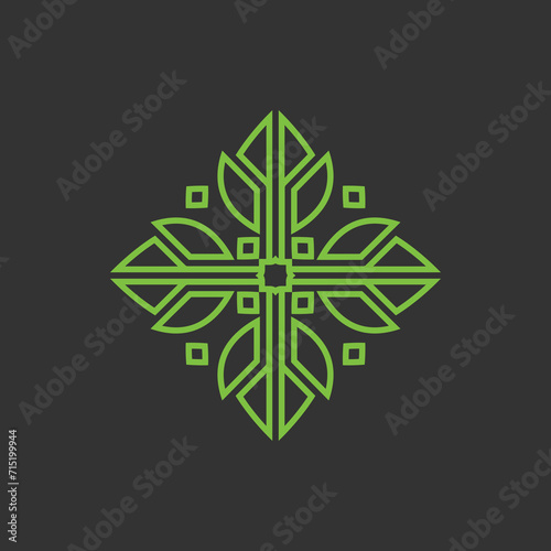 Abstract floral background with leaves