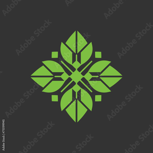Abstract floral background with leaves
