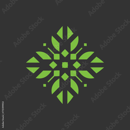 Abstract floral background with leaves