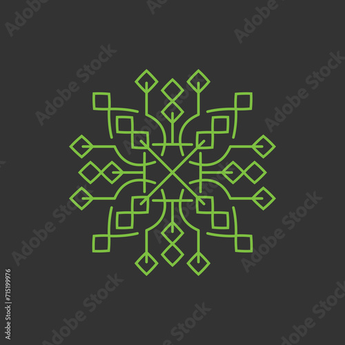 Abstract floral background with leaves