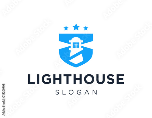 The logo design is about Lighthouse and was created using the Corel Draw 2018 application with a white background. © Painah