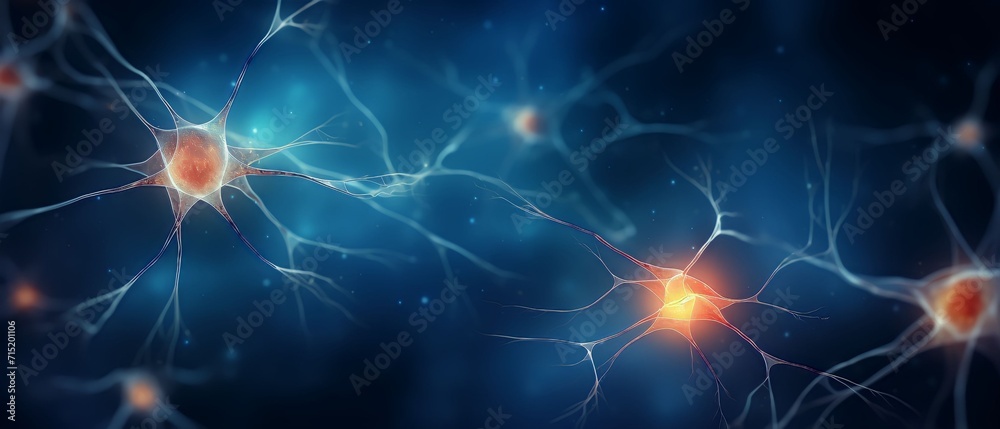 An asset background of neuron cell in the body of human An asset background of neuron cell in the body of human