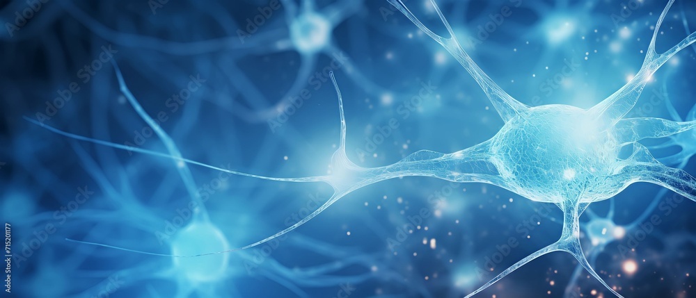 Fototapeta premium An asset background of neuron cell in the body of human