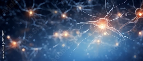 An asset background of neuron cell in the body of human