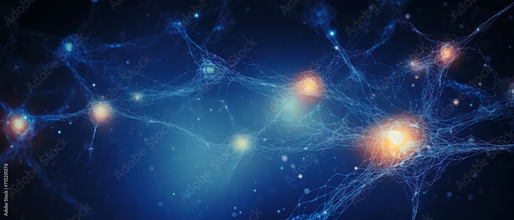 Fototapeta premium An asset background of neuron cell in the body of human