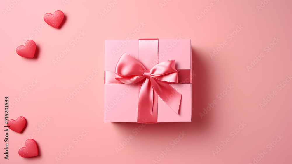 Gift background with copy space for Christmas gifts, holiday or birthday