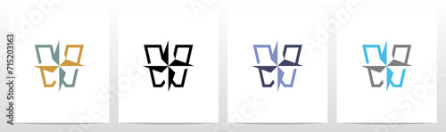 Compass On Letter Logo Design W