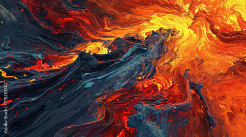 A visually striking fluid backdrop depicting the beauty of flowing molten lava