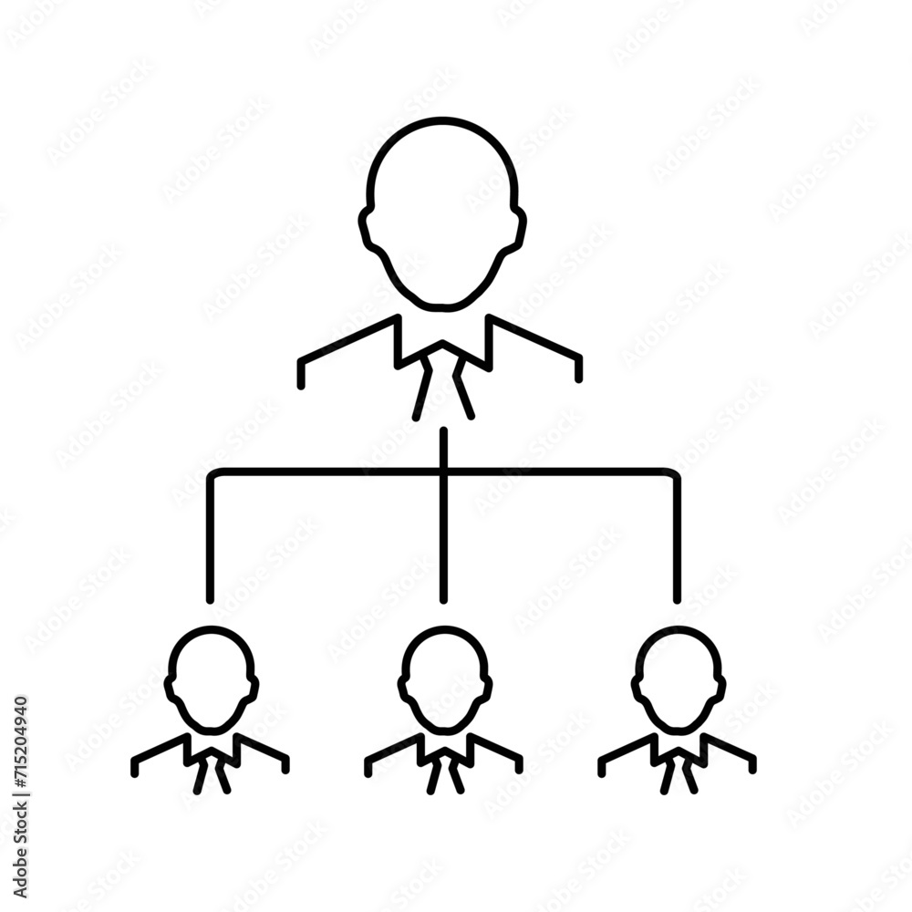 Business Teams Thin Line Icons. simple organization employment management human.