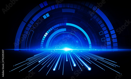 Abstract arrow open Key Door Light out business digital Hitech communication concept innovation background vector design.