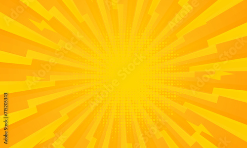 Orange gradient ray burst dot style background vector design