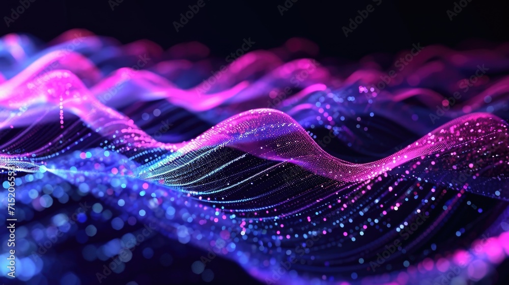 The energetic music sends a ripple effect through the digital equalizer