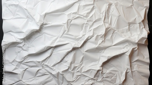 Glued white paper background. Crumpled texture background.