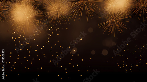 Beautiful fireworks background at night for holiday decoration