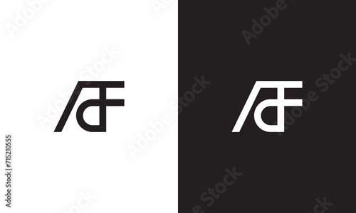 AF logo, monogram unique logo, black and white logo, premium elegant logo, letter AF Vector	
 photo