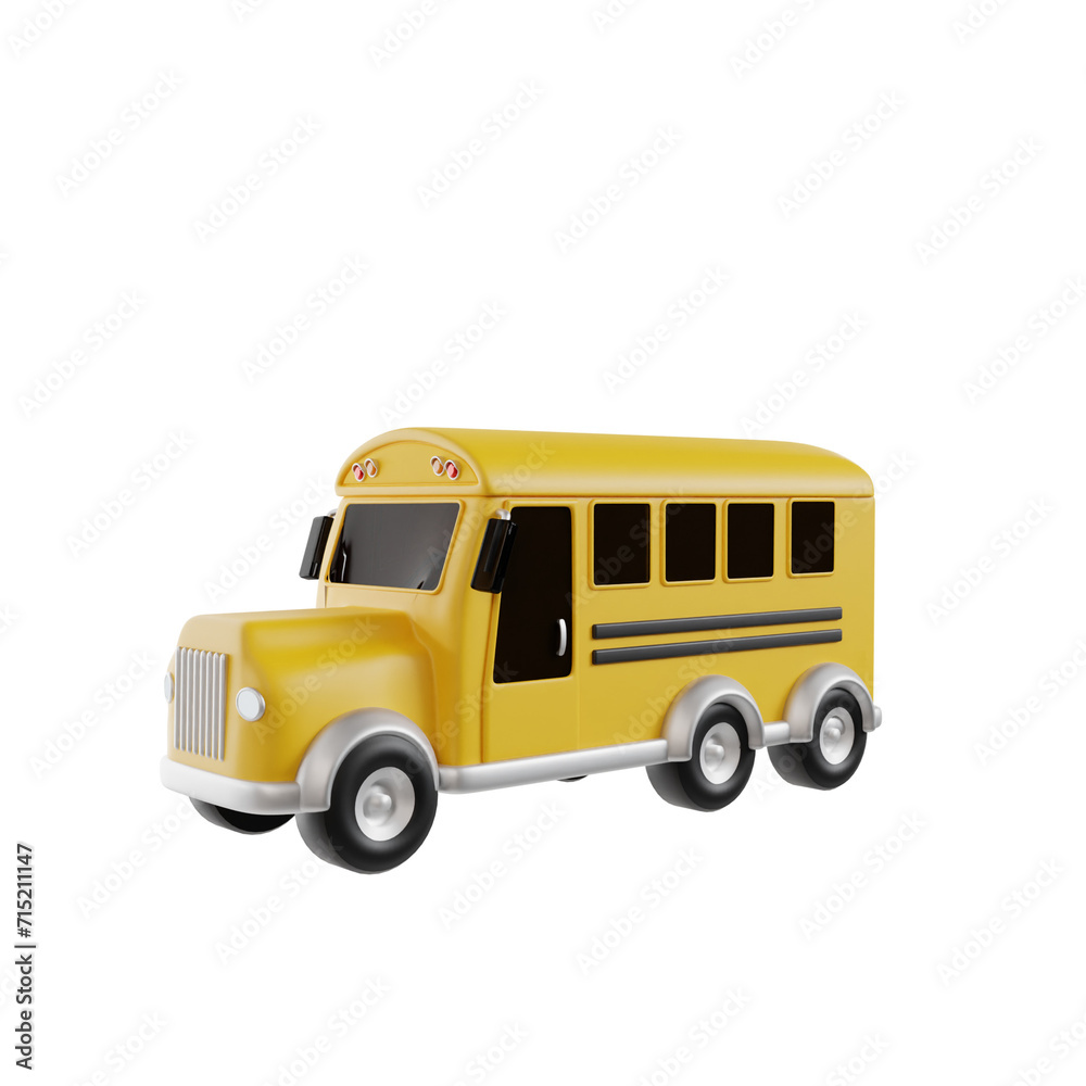 Vehicles 3d icons render clipart