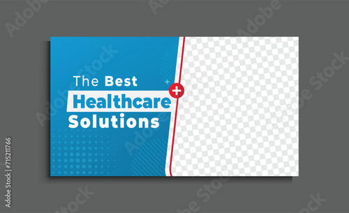 Medical health care YouTube thumbnail clickable video cover editable web banner design