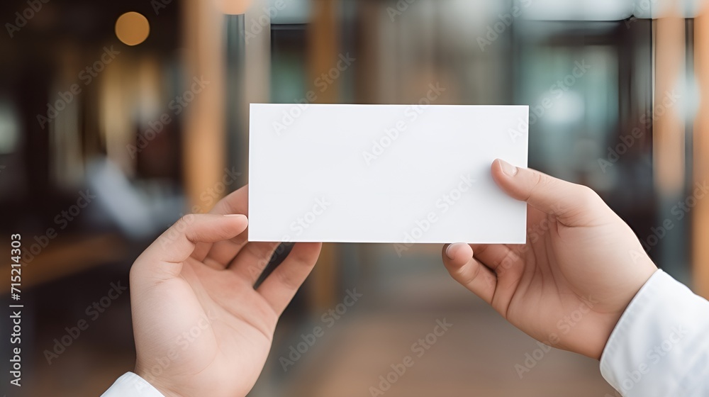 A person standing and holding a blank banner for customization , person, standing, blank banner, customization A person standing and holding a blank banner for customization , person, standing, blank banner, customization