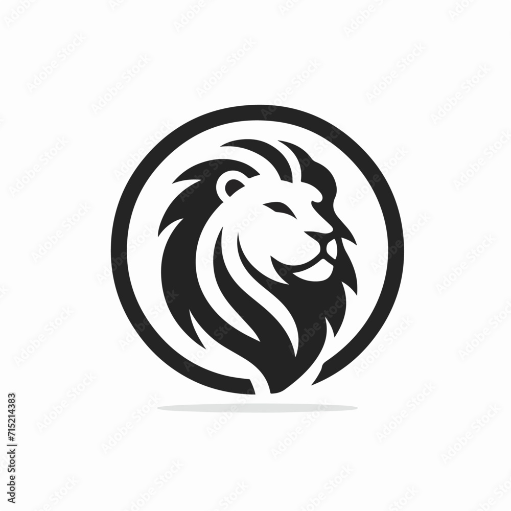 Fototapeta premium Lion head logo illustration