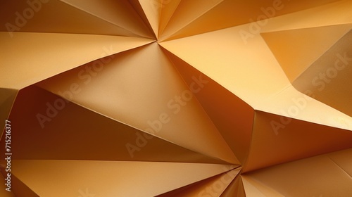 A closeup view of a paper crease in origami, exposing the mathematical concept of angles and how they are used to create geometric shapes in folded paper art. © Justlight