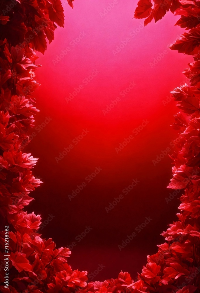 Fondo rojo de flores cristalizadas formando un marco Fondo rojo de flores cristalizadas formando un marco