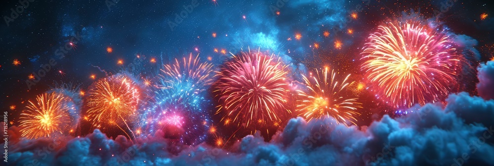 4Th July Fireworks, Background HD, Illustrations