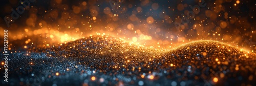 Abstract Golden Sparkles Glitter Lights Merry, Background HD, Illustrations