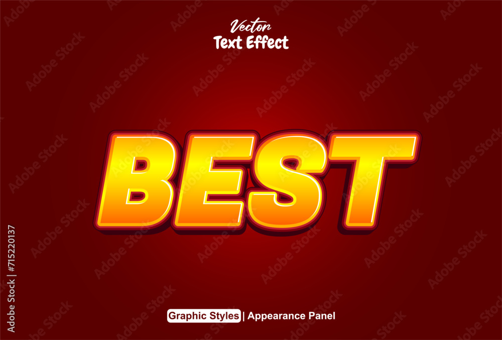 Best text effect with fun style and editable orange color