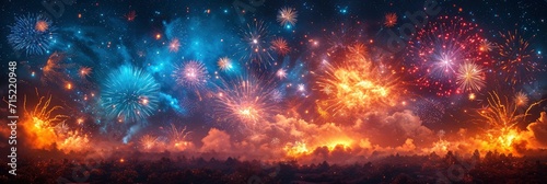 Beautiful Fireworks Whinter Night Sky New  Background HD  Illustrations