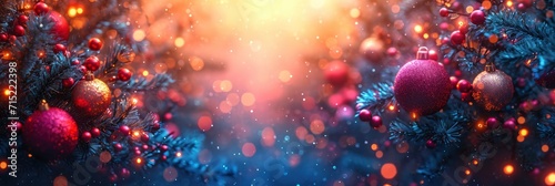 Blurred Colorful Light Festive Daychristmas Evenew, Background HD, Illustrations