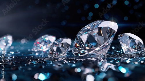 Luxury background with colorful sparkling diamonds