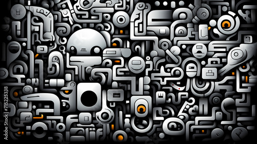 Cute graffiti art abstract background poster web page PPT, art background