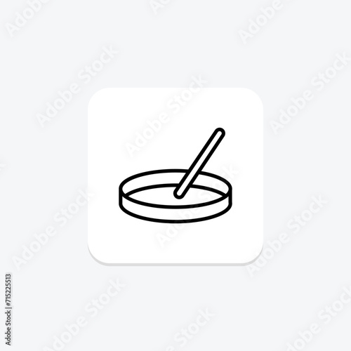 Petri Dish black outline icon , vector, pixel perfect, illustrator file