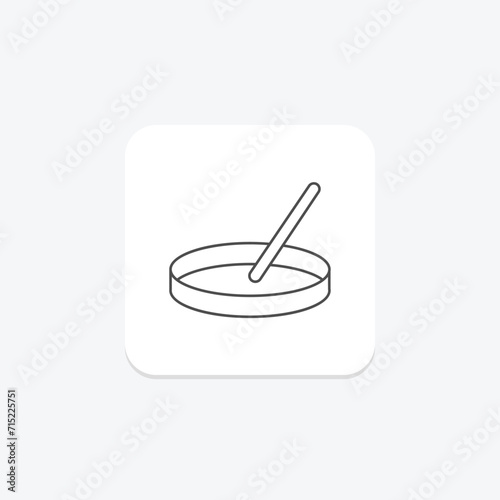 Petri Dish grey thin line icon , vector, pixel perfect, illustrator file