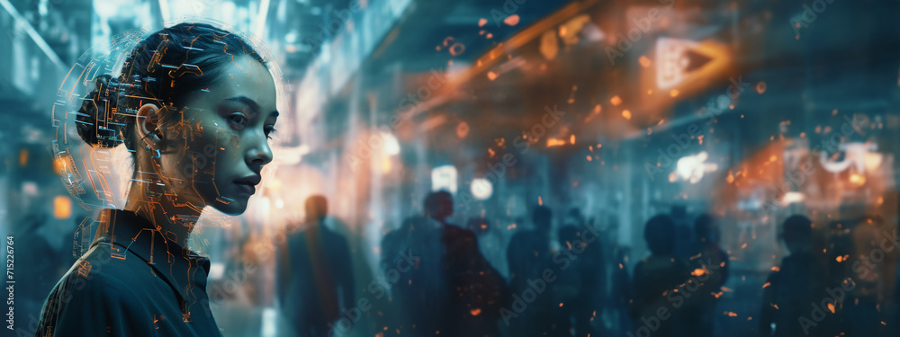 Fototapeta premium artificial intelligence - a new universe discovered by mankind