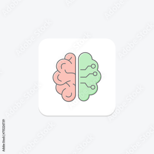 Neuroscience awesome lineal color icon , vector, pixel perfect, illustrator file