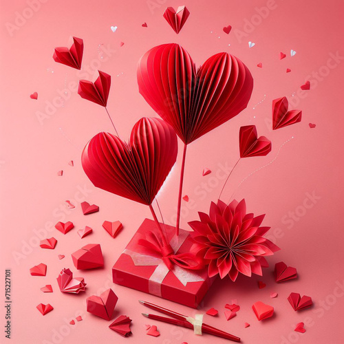 valentine background with hearts