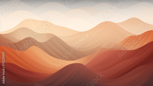 abstract pattern of mountain peaks with gradient of earthy colors suggesting depth and serenity