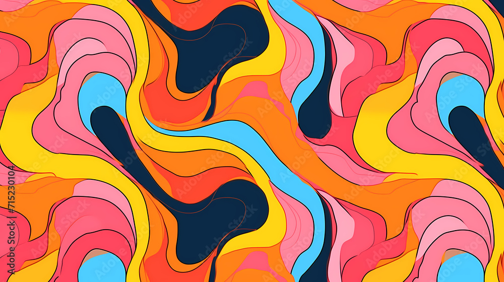 Funny doodle seamless pattern, artistic background Funny doodle seamless pattern, artistic background