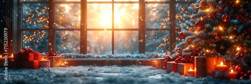 Christmas New Year Holidays Composition, Background HD, Illustrations
